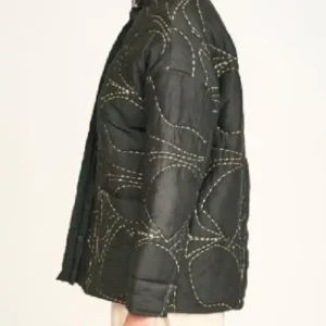 Kerri Kenney TV Series The Four Seasons S02 Anne Charcoal Quilted Jacket For Women