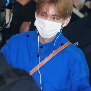 Kim Taehyung BTS Member Incheon Airport 2026 Blue Jacket