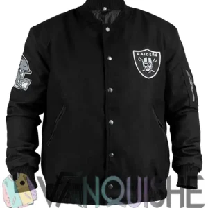Las Vegas Raiders MA-1 Historic Black Varsity Jacket