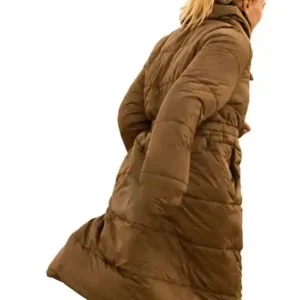Let’s Love 2026 Malin Akerman Brown Puffer Coat For Women