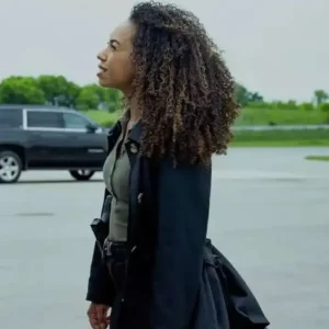 Logan Browning TV Series I Will Find S01 Sarah Greer Black Utility Coat