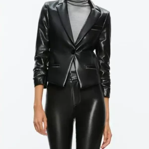 Maura West General Hospital 2026 Ava Jerome Black Leather Blazer For Women