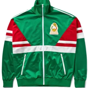 Mexico 1986 Green Track Bomber Jacket For Men and Women