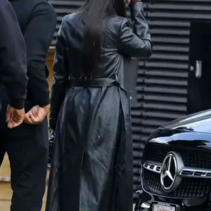 Michelle Saniei LA Street Style 2026 Leather Trench Coat