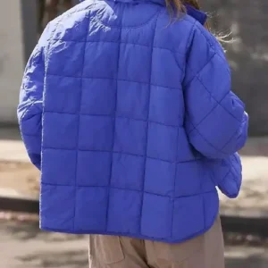 Michelle TV Series Battle on the Beach S05 Puffer Blue Jacket For Men and Women