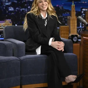 Milly Alcock The Tonight Show With Jimmy Fallon 2026 Black Blazer For Women