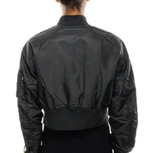 NEW YORK METS X ALPH x New Era L-2B Black Cropped Bomber Jacket For Men and Women