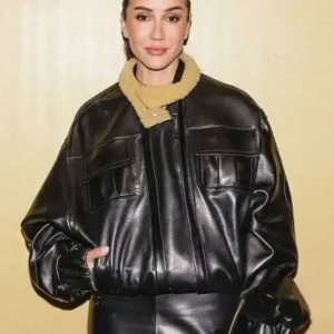 NYFW 2026 Tamara Kalinic Black Leather Jacket
