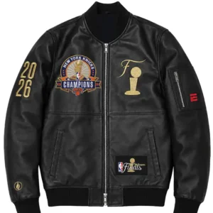 New York Knicks FISLL 2026 NBA Finals Team Leather Jacket
