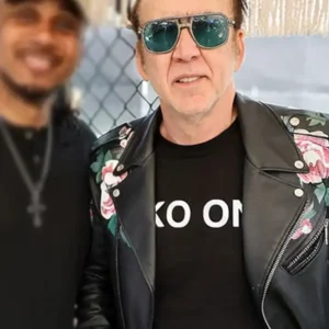 Nicolas Cage LV Nevada 2026 Black Leather Jacket