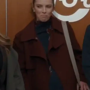 Office Romance 2026 Sydney Bloom Maroon Coat