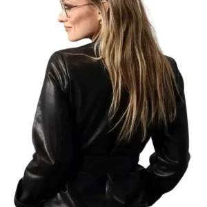 Olivia Wilde I Want Your Sex SFF 2026 Black Leather Trench Coat