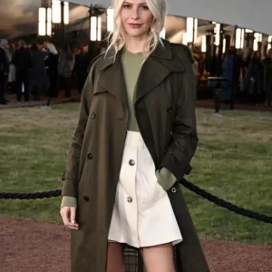 Poppy Delevingne London Fashion Week 2026 Green Trench Coat For Women