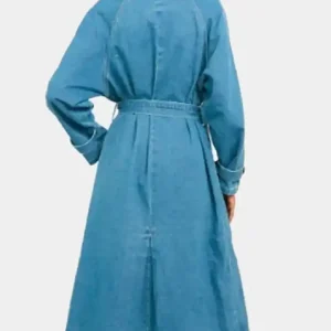 Rakie Ayola 2026 TV Series Falling Belted Style Denim Trench Coat For Women