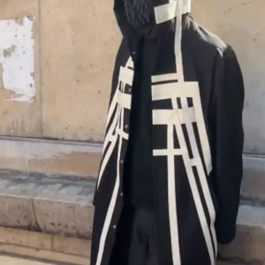 Rick Owens SS27 Show Look Paris 2026 Black TECUATL Pyramid Parka Hooded Coat