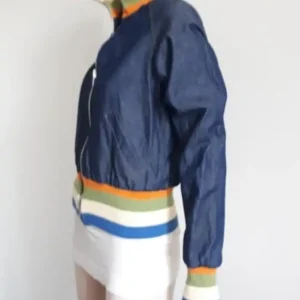 Ruby Marino Electric Bloom 2026 Tulip Aoki Blue Denim Full-Zip Jacket