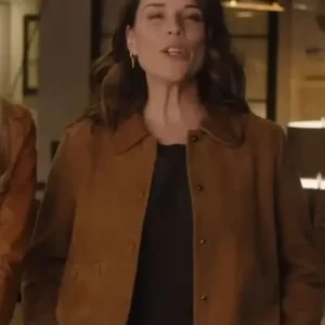 Scream 7 Neve Campbell Brown Suede Jacket
