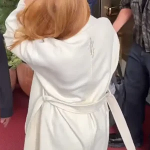 Shakira Santiago 2026 White Wrap Style Trench Coat Women