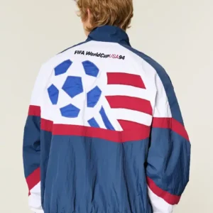 Shop 1994 FIFA World Cup Team USA Graphic Blue and White Jacket For Men and Women