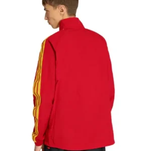 Shop Adidas x Belgium Home Anthem Red Full-Zip Track Jacket