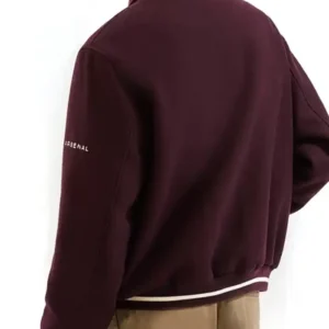 Shop Arsenal Classics Records Maroon Wool Varsity Jacket