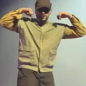 Shop Bad Bunny DTMF Madrid Tour 2026 Adidas Green Track Jacket Men and Women