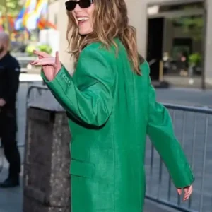 Shop Betty Gilpin New York City 2026 Green Oversized Blazer For Women