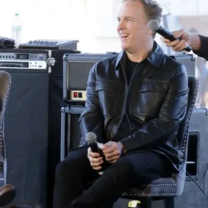 Shop Bret Domrose Grammy Museum 2026 Black Leather Jacket