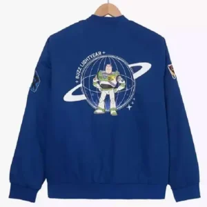 Shop Buzz Lightyear 2026 Movie Toy Story 5 Space Ranger Blue Flight Bomber Jacket For Men and Women