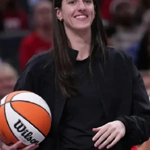Shop Caitlin Clark Portland Fire v Indiana Fever Black Jacket
