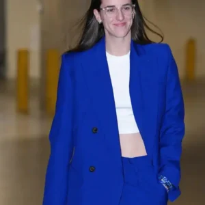 Shop Caitlin Clark WNBA Commissioner’s Cup 2026 Blue Oversized Blazer For Men and Women