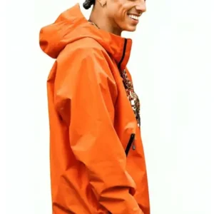 Shop Central Cee Orange Hooded Jacket