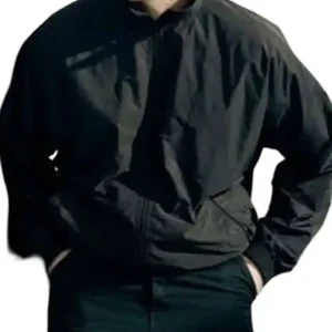 Shop David Burroughs TV Series I Will Find You Promo Black Bomber Jacket