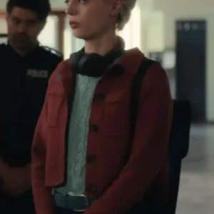Shop Ella Maisy Purvis TV Series Patience S0 2 Pink Wool Blend Cropped Shirt Jacket