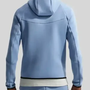 Shop England Nike Soccer Blue Hooded Jacket