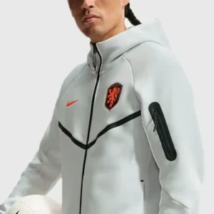 Shop FIFA World Cup 2026 Nike Netherlands Tech Windrunner White Hooded Jacket