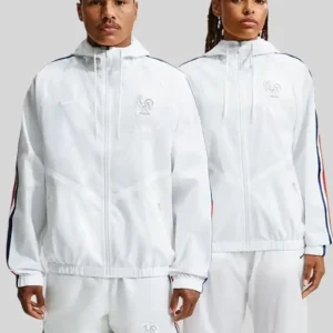 Shop FIFA World Cup 2026 Nike x Jacquemus France White Hooded Anthem Jacket For Men and Women