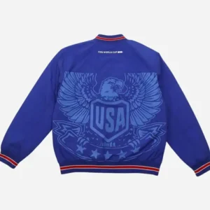 Shop FIFA World Cup 2026 Road To Victory Flight USA Blue Bomber Jacket