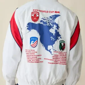 Shop FIFA World Cup 2026 Team Patches White Zip-Up Jacket For Men and Women