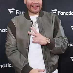 Shop Fat Joe Super Bowl Party 2026 Gray Bomber Leather Jacket For Men and Women