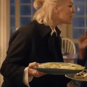 Shop Hannah Waddingham TV Series Ride or Die 2026 Judith Black Cropped Jacket For Women