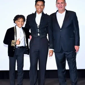 Shop Jaafar Jackson Michael Movie Japan Premiere 2026 Green Wool Military Jacket