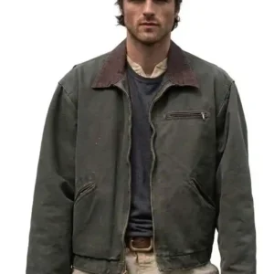 Shop Jacob Elordi The Dog Stars 2026 Hig Green Cotton Jacket For Men and Women
