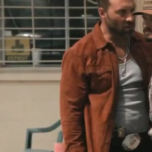 Shop Jai Courtney 2026 TV Series Dutton Ranch S01 Rob-Will Jackson Brown Suede Leather Jacket For Men