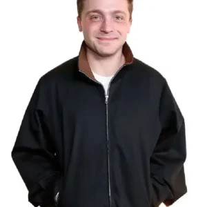 Shop Jake Shane Hacks S05 Black Harrington Blouson Bomber Jacket