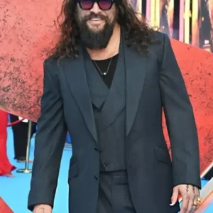 Shop Jason Momoa Supergirl UK Sneak Peek Event 2026 Black Blazer For Men