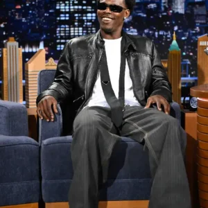 Shop Jazz Chisholm Jr The Tonight Show Starring Jimmy Fallon 2026 Blacke Leather Jacket