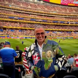 Shop Jeff Hamilton FIFA World Cup 2026 Leather Bomber Jacket For Men and Women