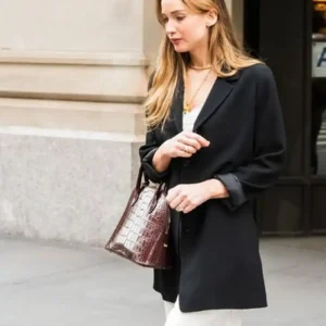 Shop Jennifer Lawrence Night Out New York City Black Blazer For Women