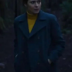Shop Joan Eternity 2026 Elizabeth Olsen Blue Wool Coat